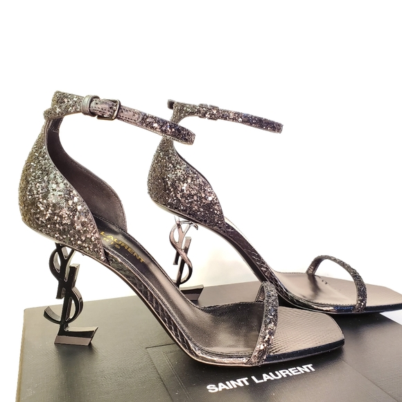 Saint laurent glitter opyum sandals 85mm - Picture 1 of 8